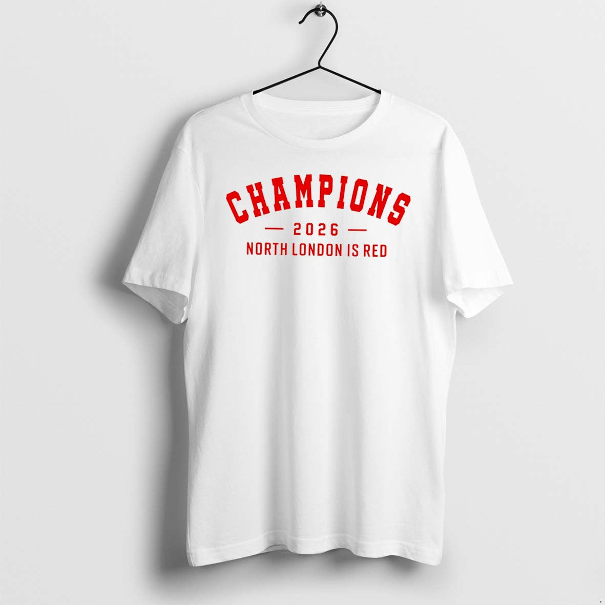 Officials Arsenal Champions 2026 North London Is Red Tee Premium T Shirt