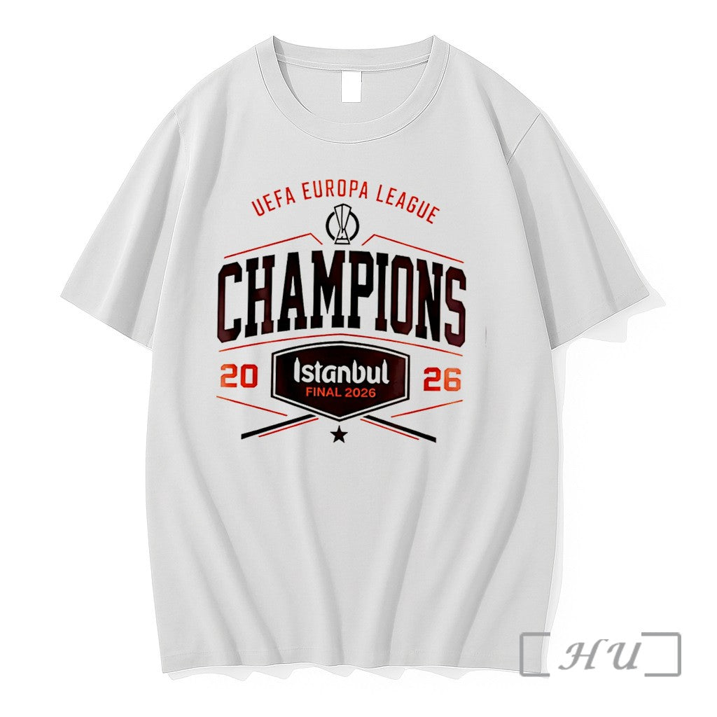 Officials Aston Villa Uefa Europa League Champions 2026 Logo Tee