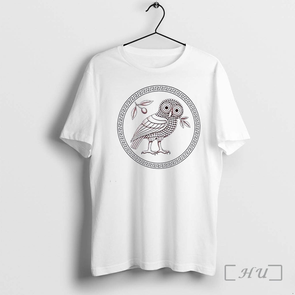 Officials Athenas Owl With Olive Branch Greek Meander