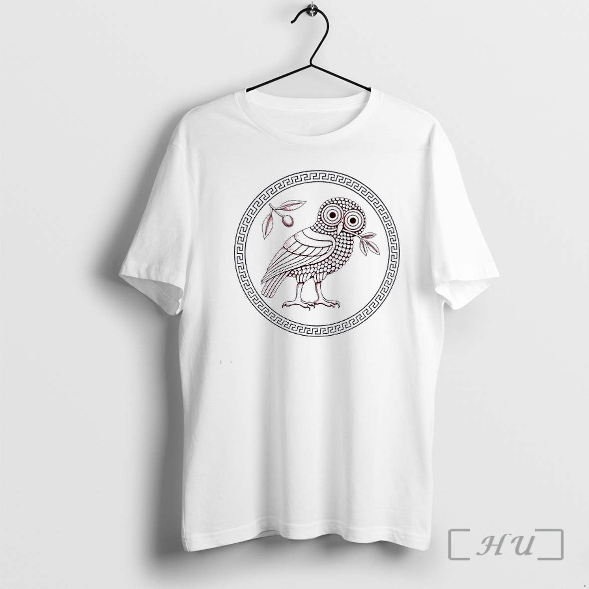 Officials Athenas Owl With Olive Branch Greek Meander