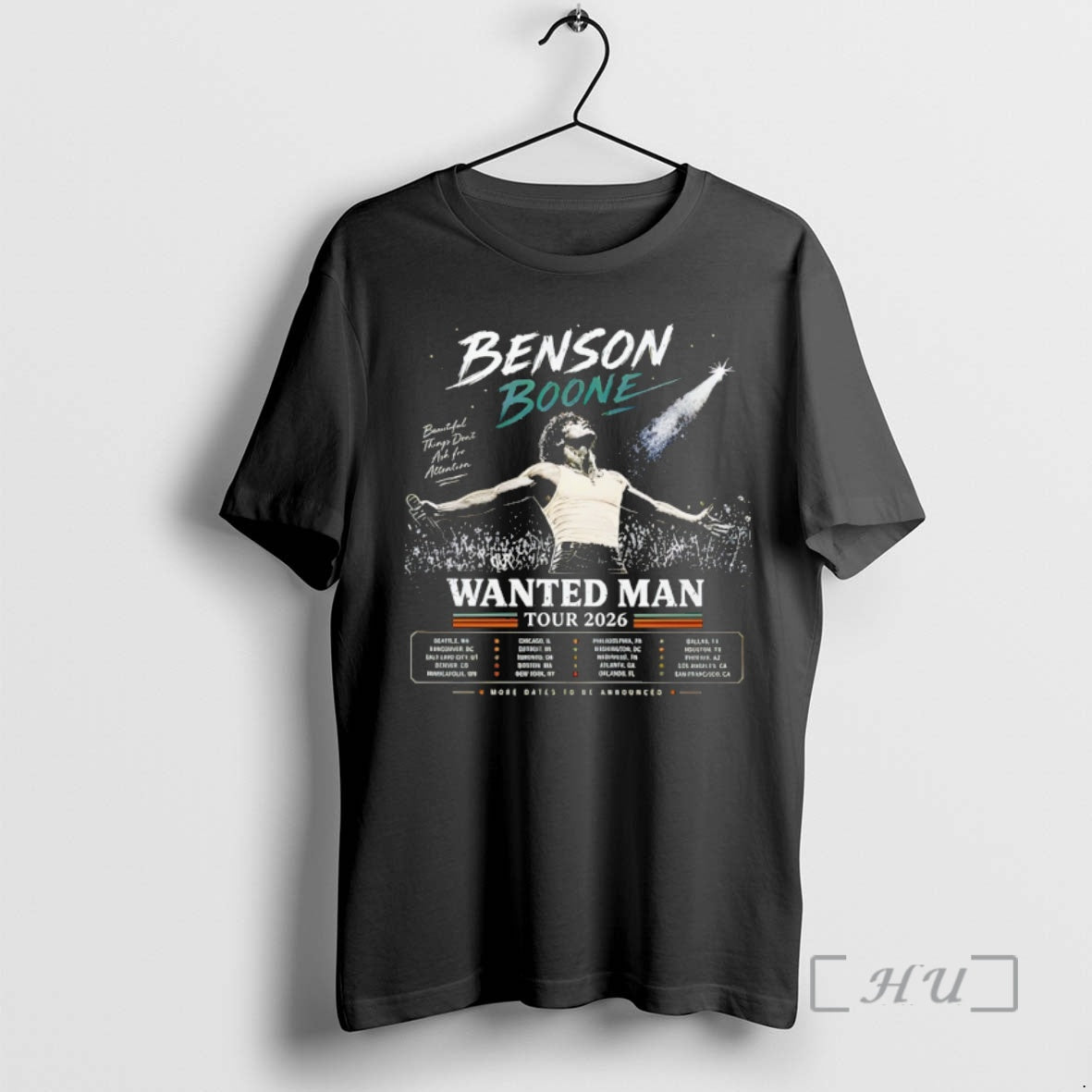 Officials Benson Boone Wanted Man World Tour 2026 Vintage