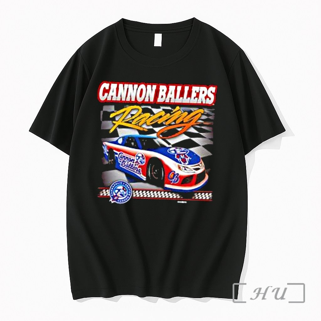 Officials Cannon Ballers Racing Kannapolis Race Car Mascot Checkered Flag