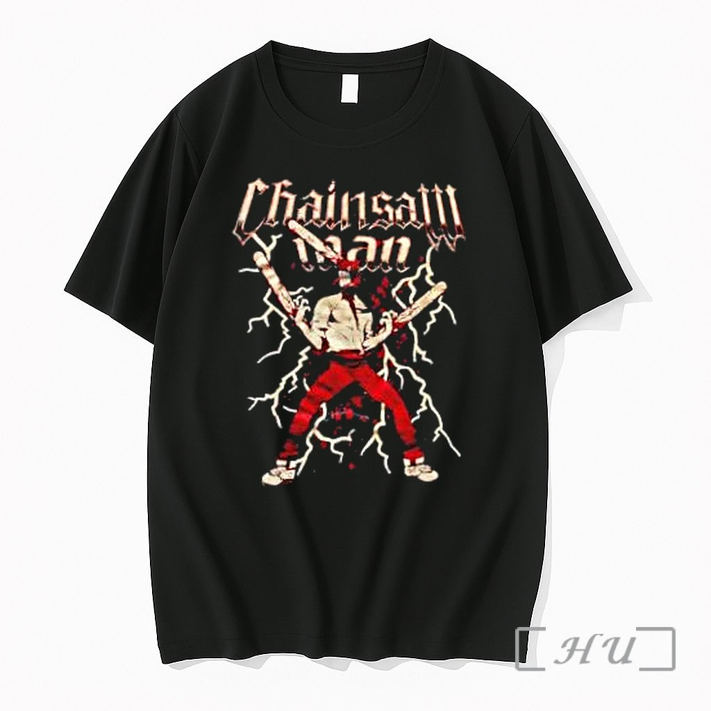 Officials Chainsaw Man Lightning Metal Premium T Shirts Sweater Hoodie Jpg