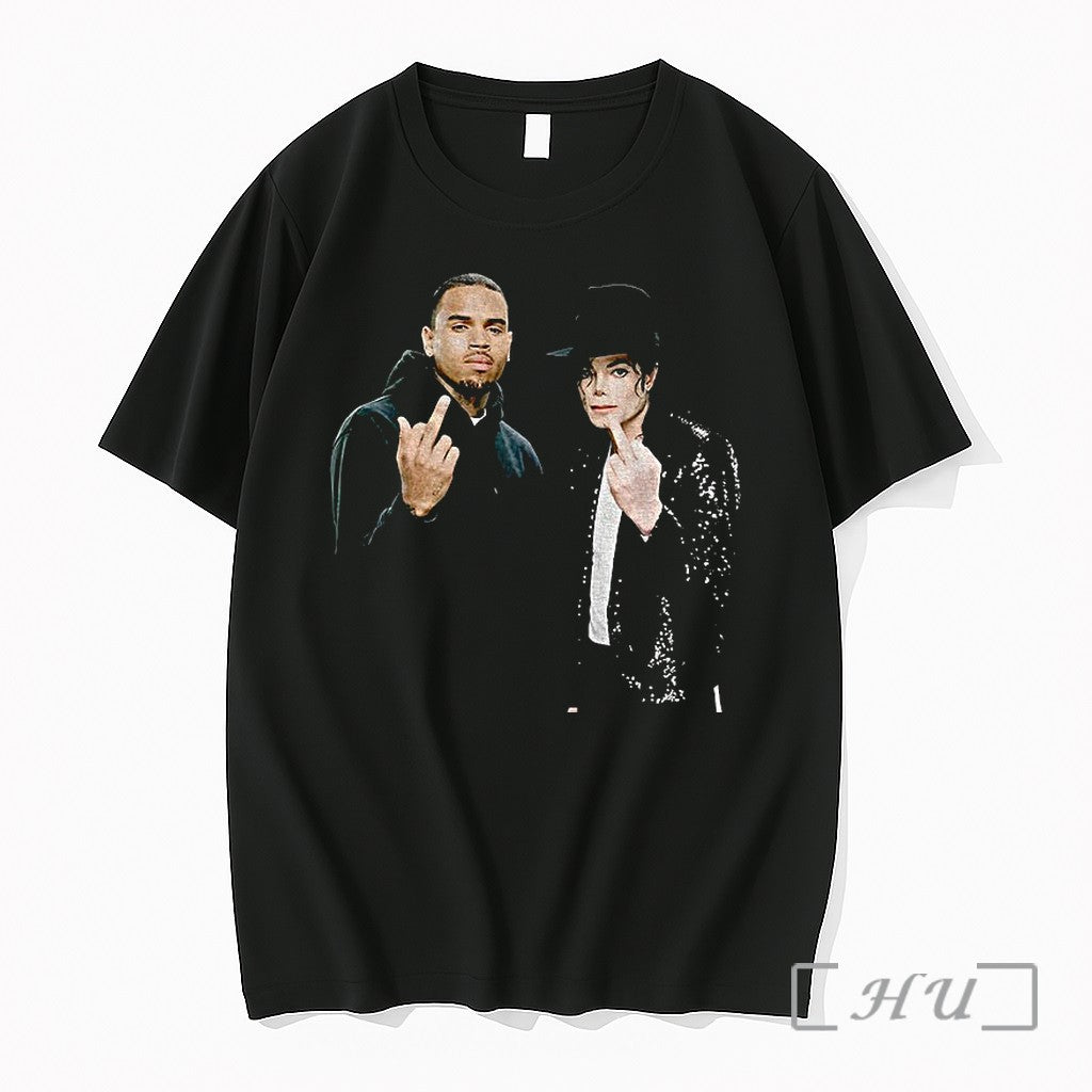 Officials Chris Brown And Mj Middle Finger Photo Vintage