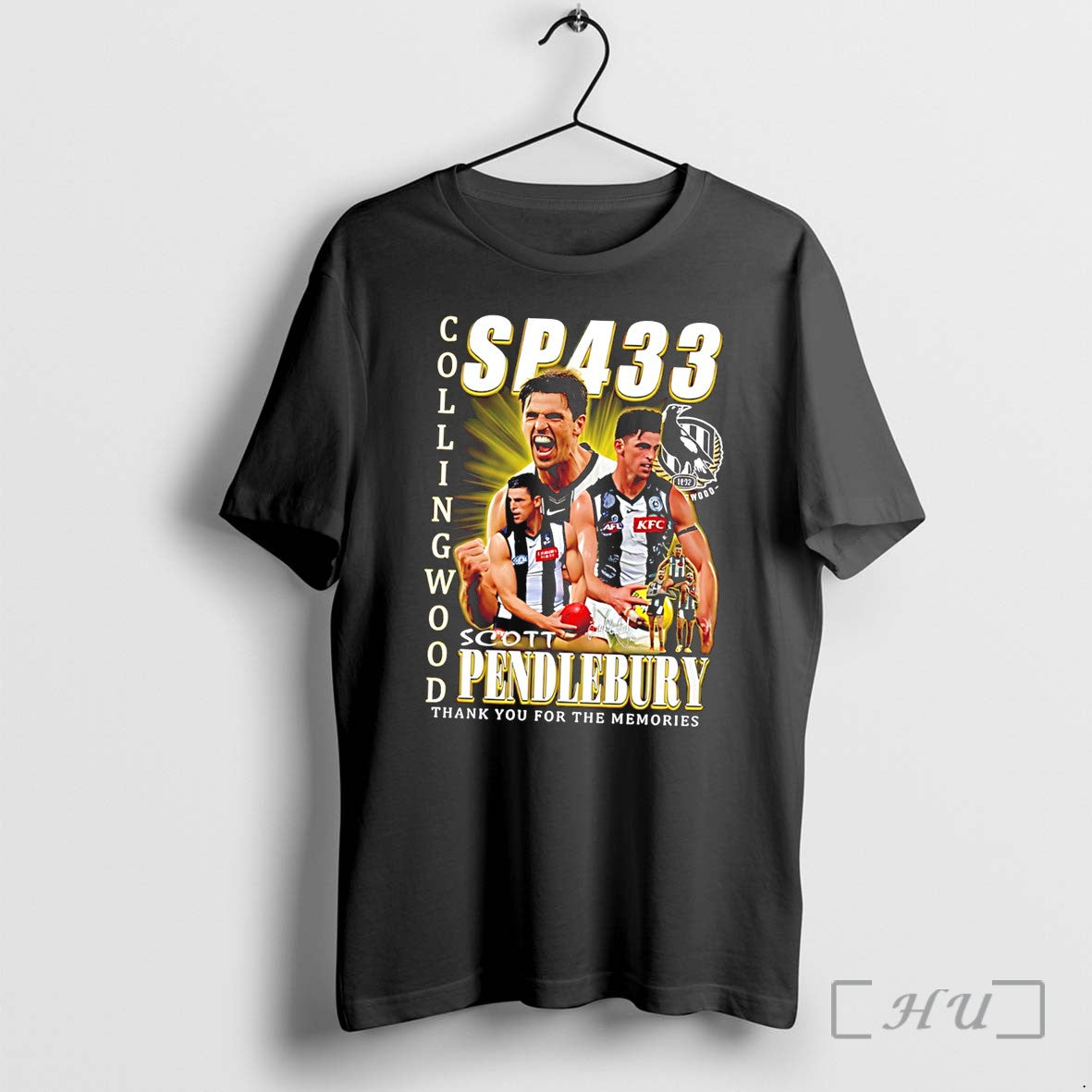 Officials Collingwood Football Club Scott Pendlebury Thank You For The Memories Tee Premium T Shirts