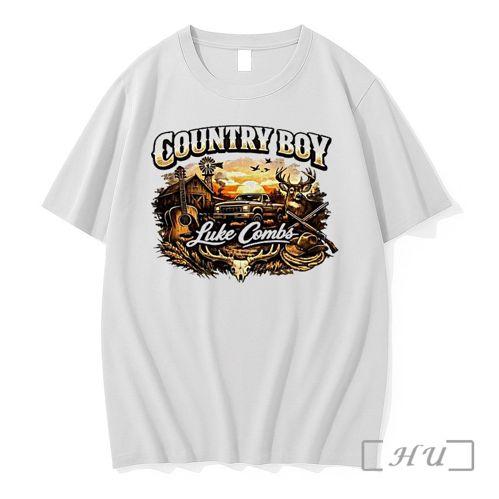 Officials Country Boy Luke Combs Hunting Truck Farm Guitar