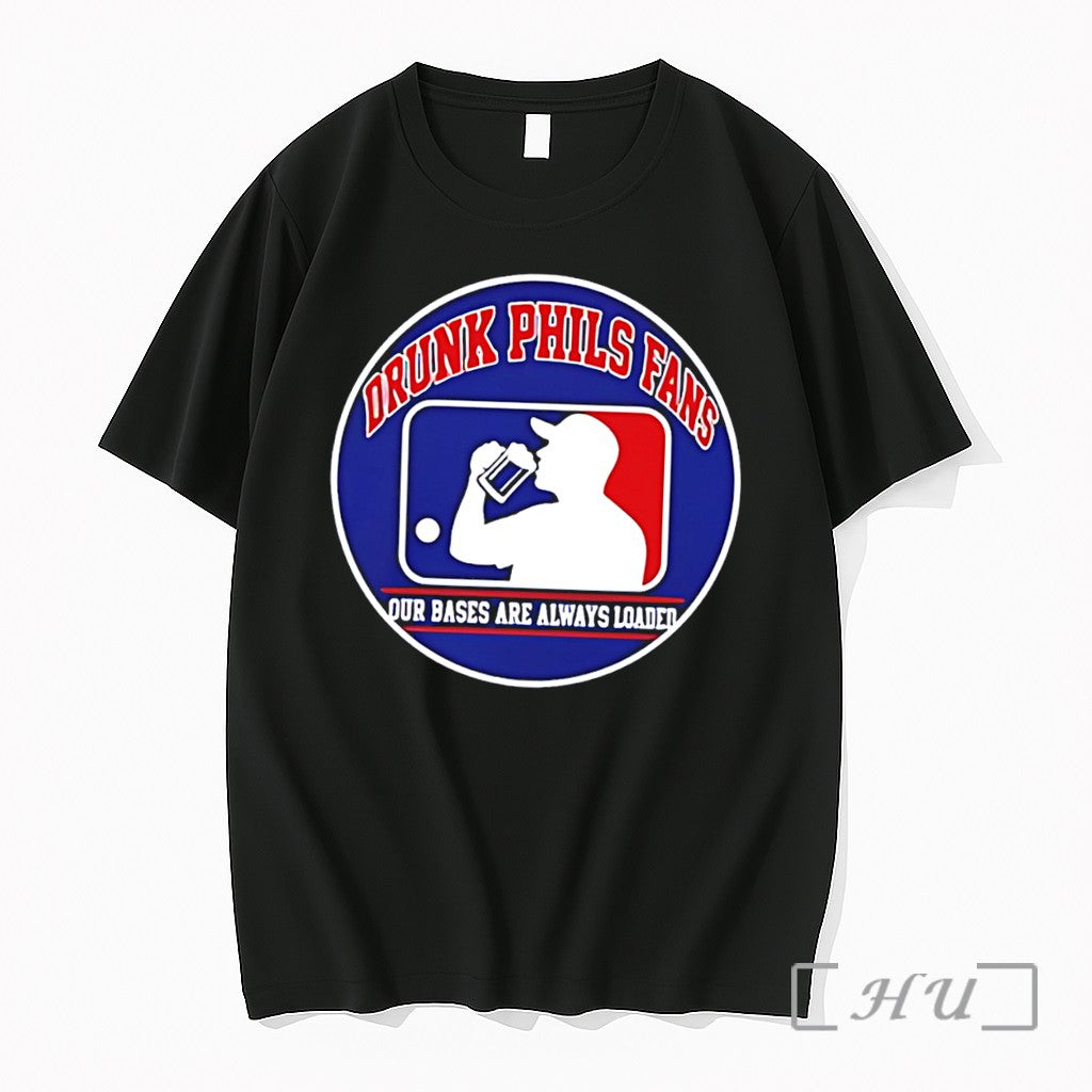 Officials Drunk Phils Fans Featuring Major League Baseball Logo Tee