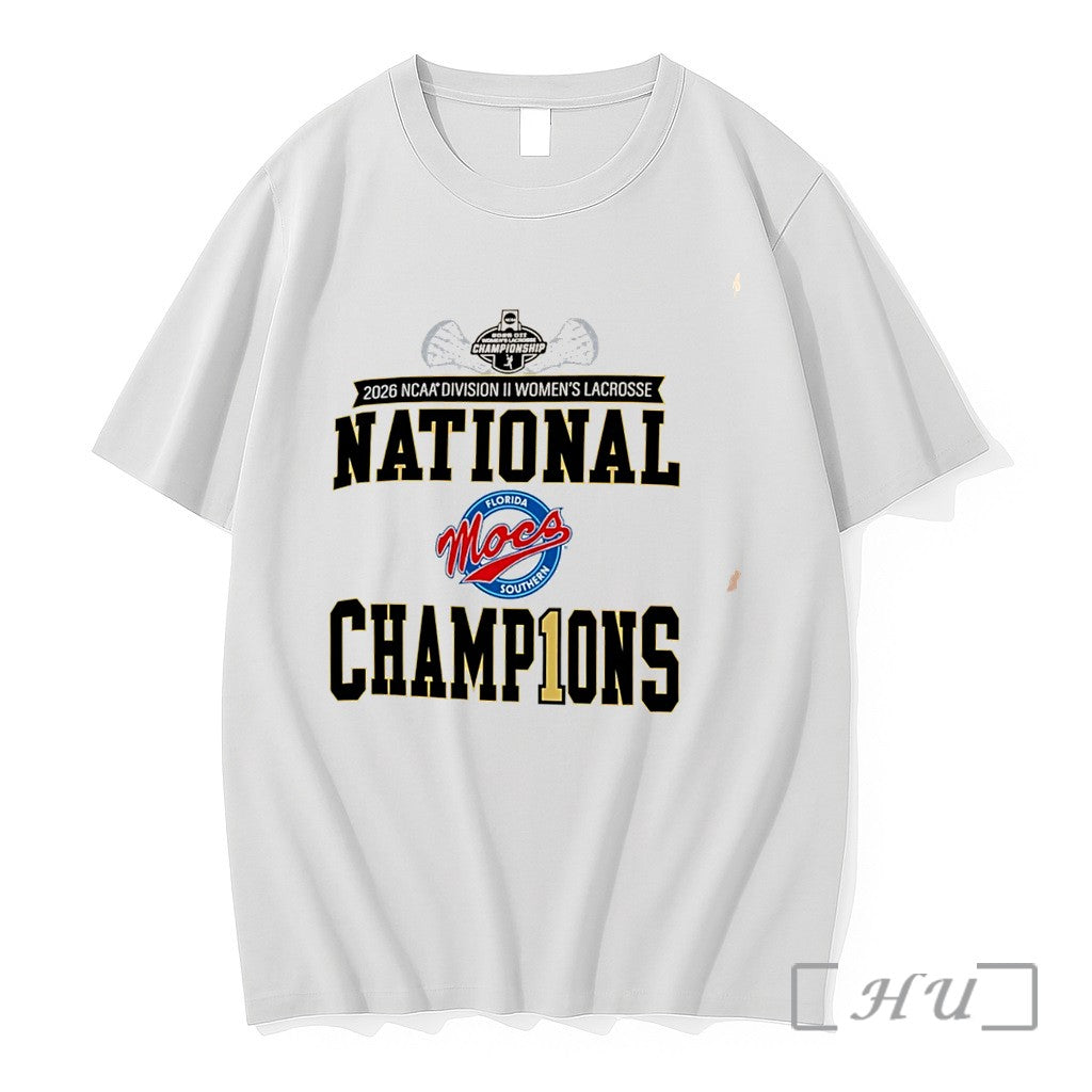 Officials Florida Southern Moccasins 2026 Ncaa Division Ii Womens Lacrosse Champions Tee Premium T Shirts
