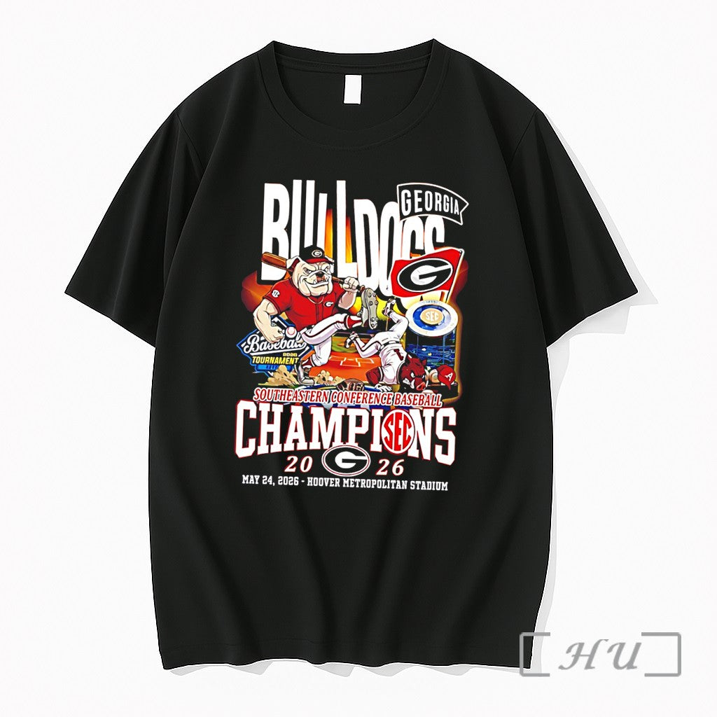 Officials Georgia Bulldogs 2026 Sec Champions Mascot Tee
