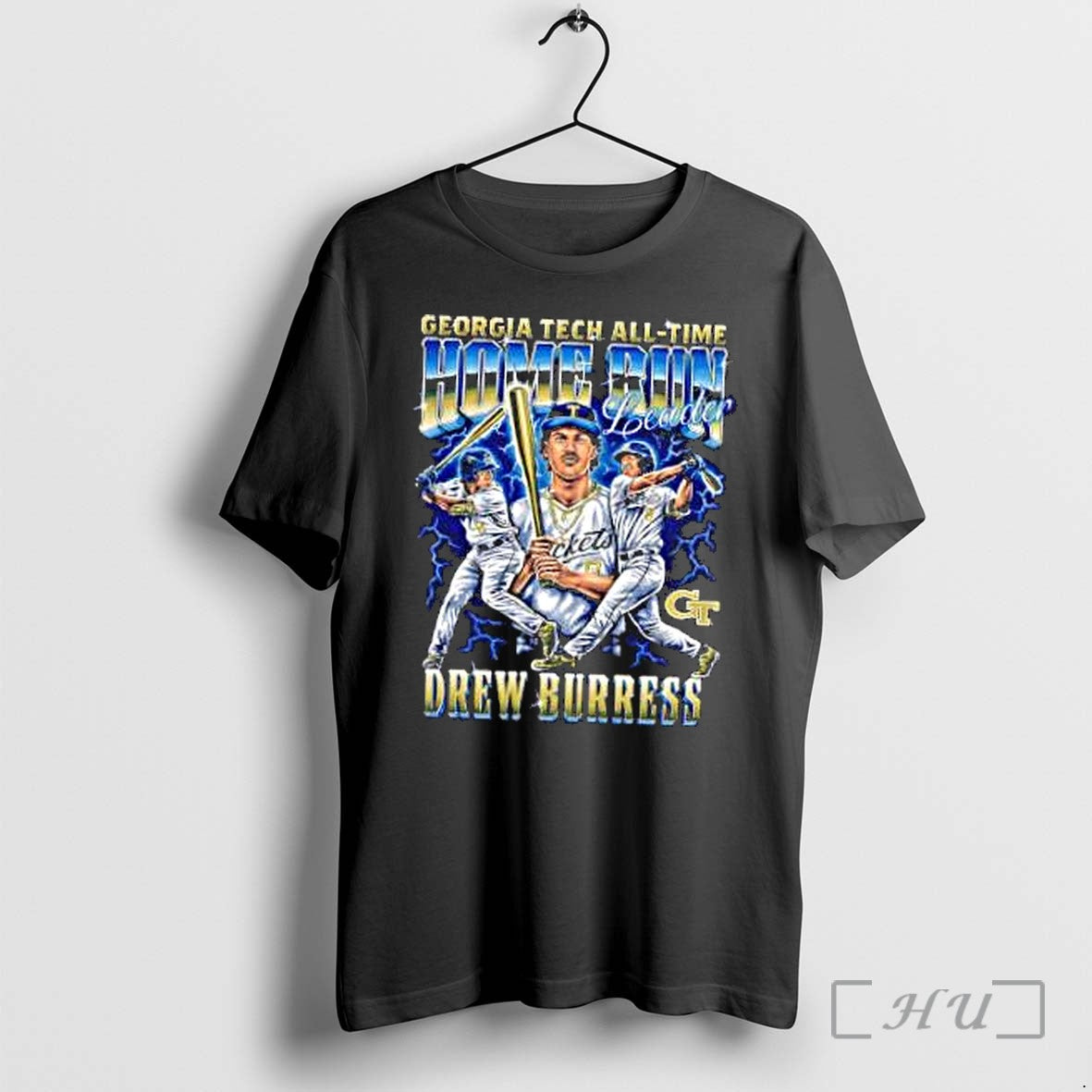 Officials Georgia Tech All Time Home Run Leader Drew Burress Baseball Premium T Shirts Sweater