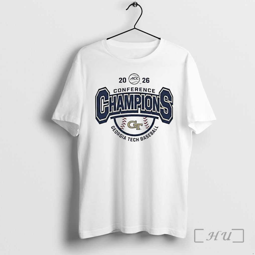 Officials Georgia Tech Yellow Jackets Baseball Acc Tournament Champions 2026 1 Premium T Shirts Sweater
