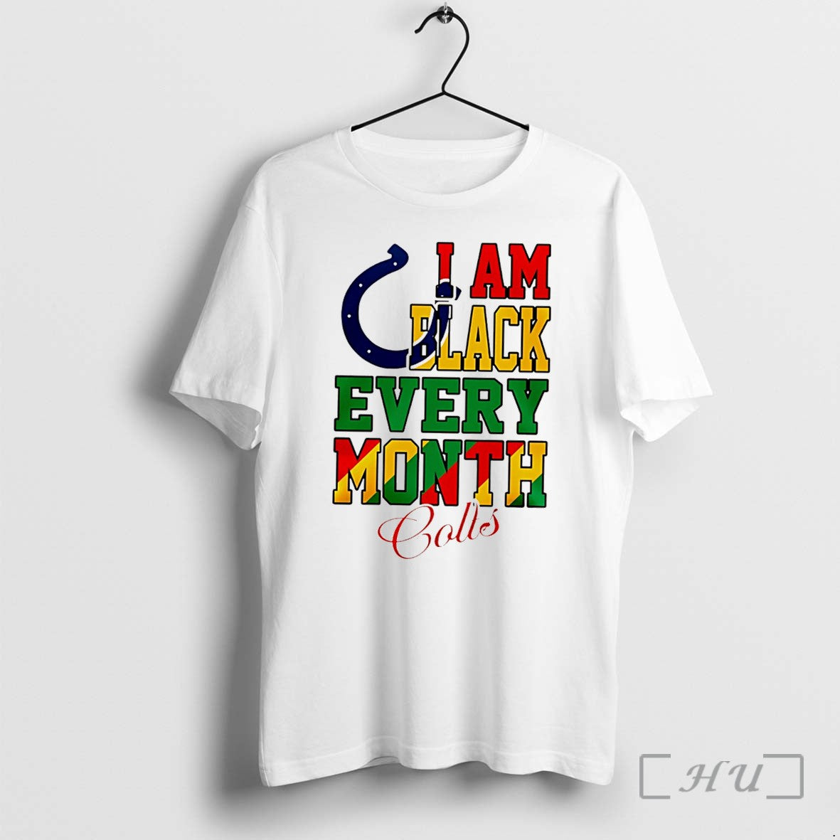 Officials Indianapolis Colts I Am Black Every Month Juneteenth Logo Tee Premium T Shirts Sweater