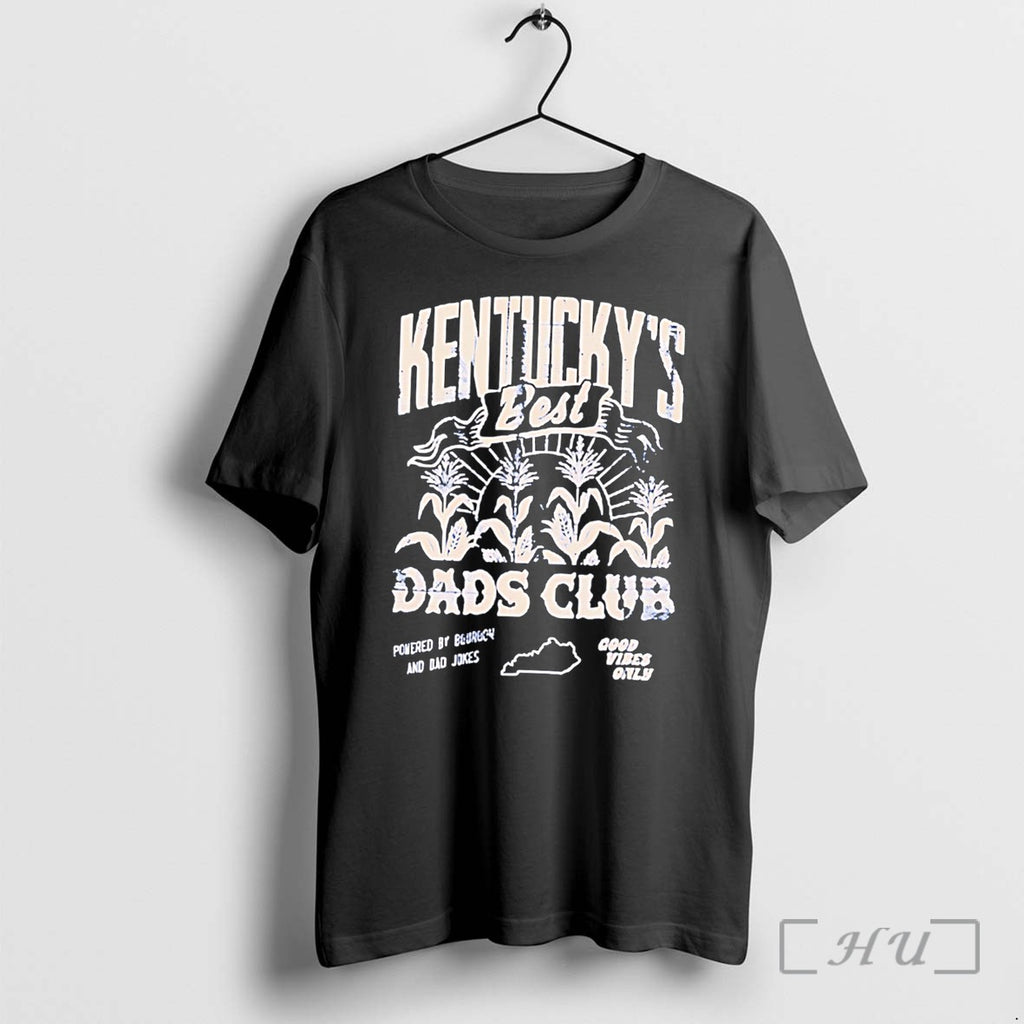 Officials Kentuckys Best Dads Club Powered By Bourdon And Dad Jokes Tee Premium T Shirts