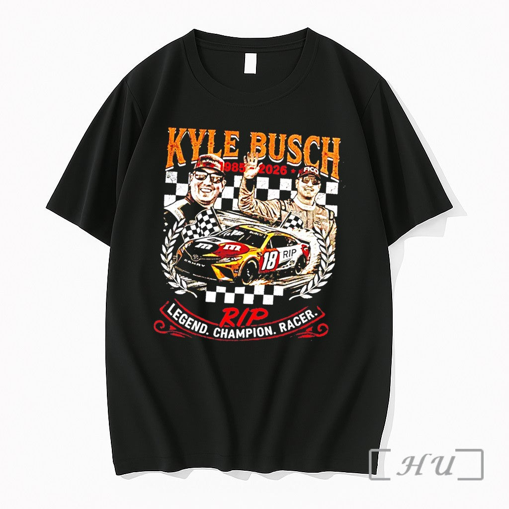 Officials Kyle Busch Rowdy 1985 2026 Legend Champion Racer Tee