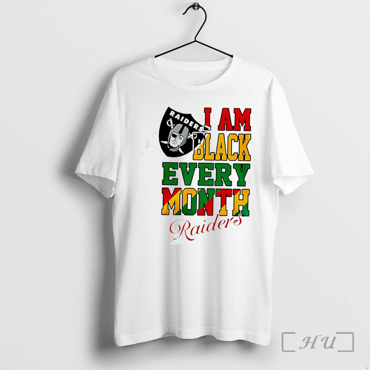 Officials Las Vegas Raiders I Am Black Every Month Logo Tee Premium T Shirts Sweater