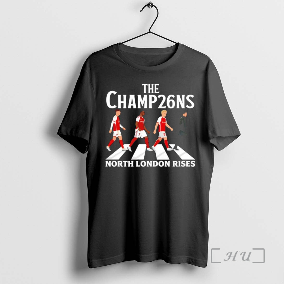 Officials North London Rises Football Champions Arsenal Fc Abbey Road Victory Parade Premium T Shirts