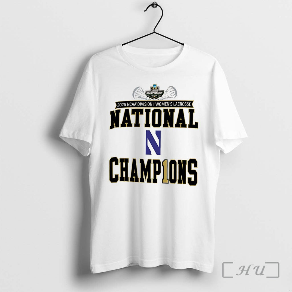 Officials Northwestern Wildcats 2026 Ncaa Womens Lacrosse National Champions Locker Room Tee Premium T Shirts
