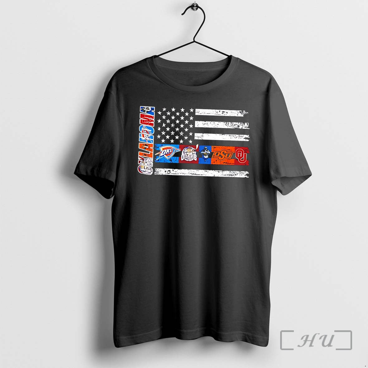 Officials Oklahoma City Thunder Sports Team Logos Flag Tee