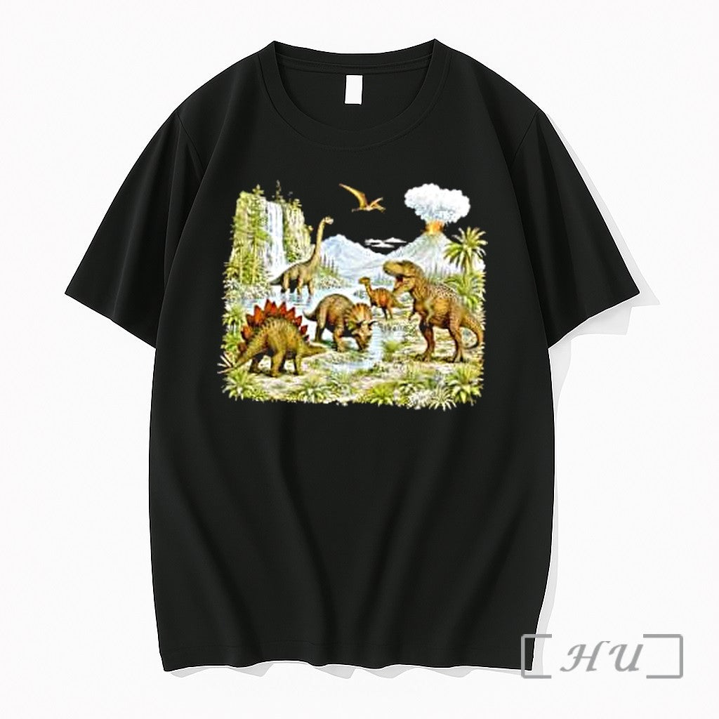 Officials Prehistoric Dinosaurs T Rex Stegosaurus Triceratops Landscape