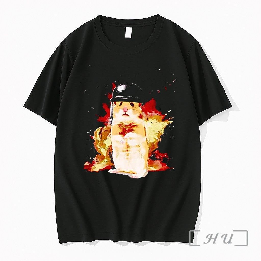 Officials Shocked Hamster Military Helmet Graphic Black
