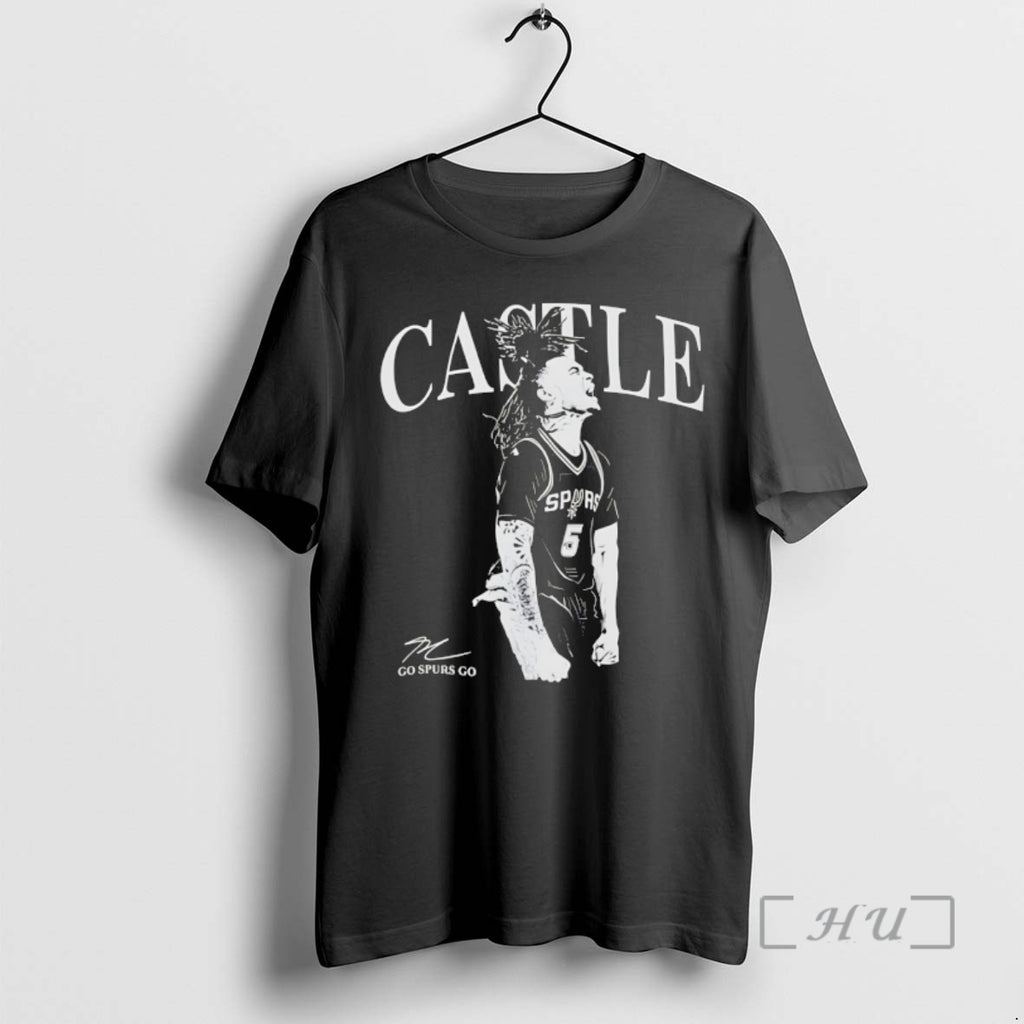 Officials Stephon Castle San Antonio Spurs Basketball Go Spurs Go Signature Premium T Shirts Sweater