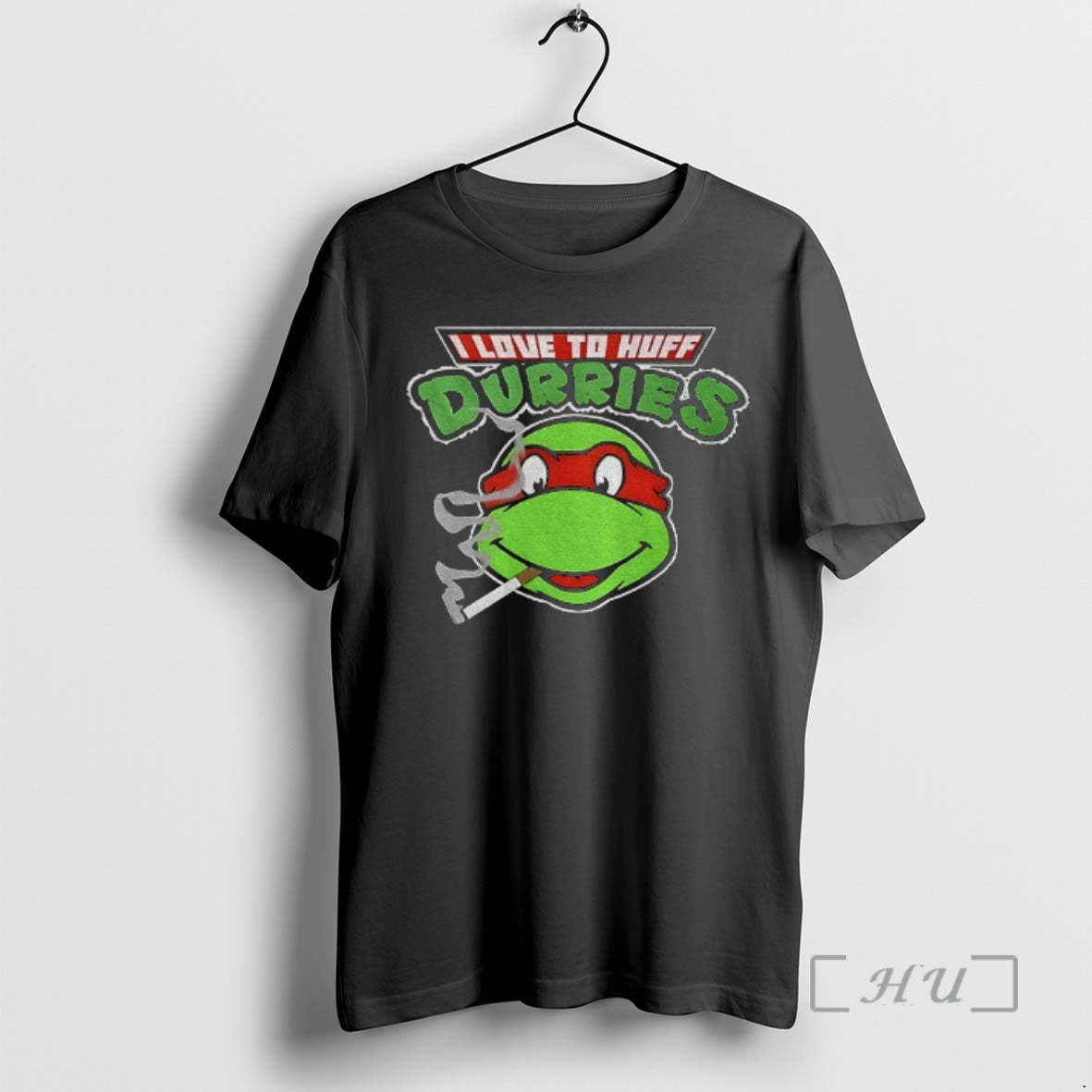 Officials Teenage Mutant Ninja Turtles I Love To Huff Durries Parody Logo Premium T Shirts