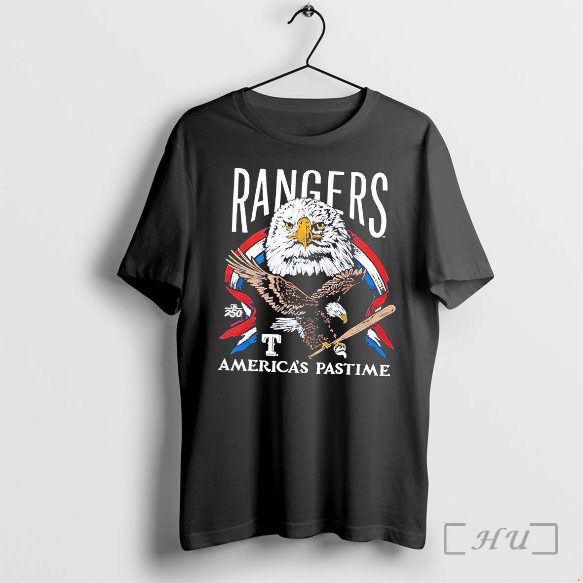 Officials Texas Rangers Americas Pastime 250th Tri Blend Tee