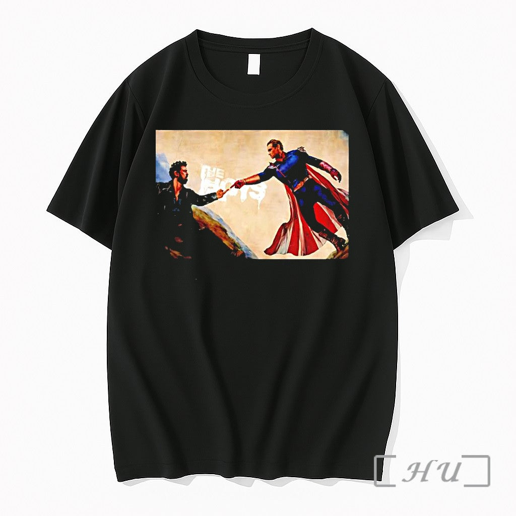 Officials The Boys Billy Butcher Homelander Creation Af Adam Middle Finger Meme Premium T Shirts