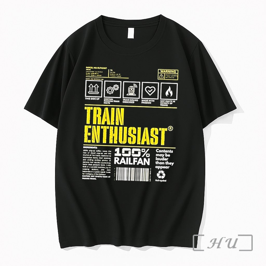 Officials Train Enthusiast 100 Railfan Shipping Label Black