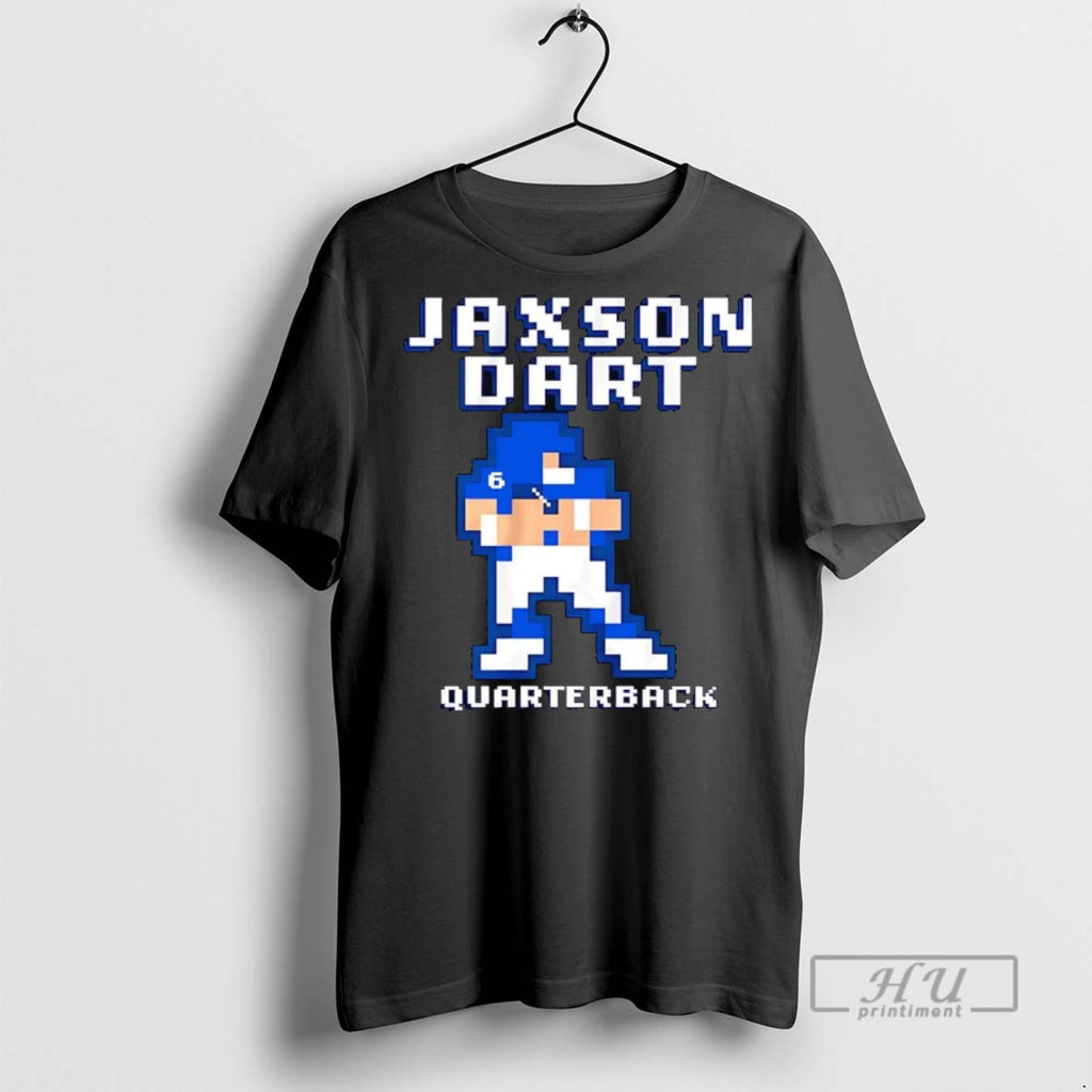 Officials Trending Jaxson Dart Pixel Baller Quarterback New York Giants T Shirt Sweatshirt Hoodies