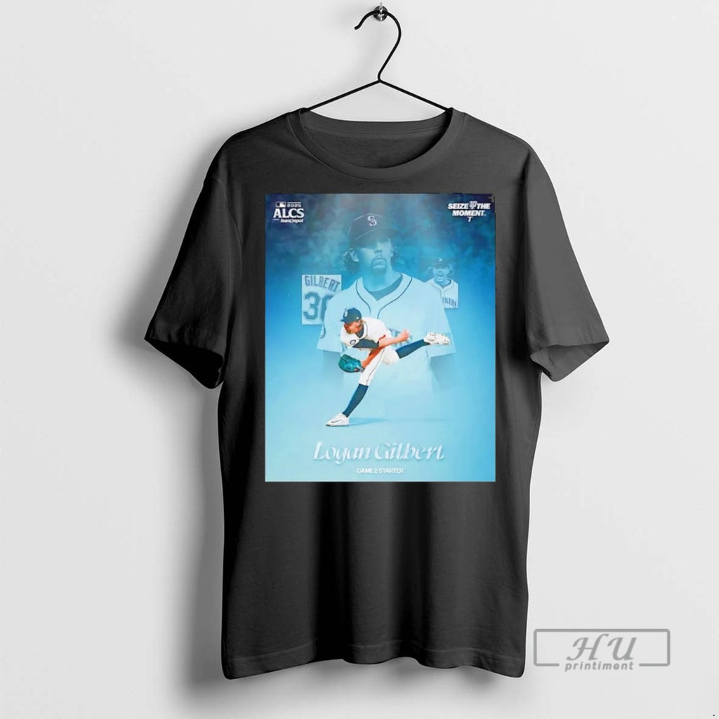 Officials Trending Logan Gilbert 2025 Alcs Seize The Moment Seattle Mariners Graphic Tee Shirt