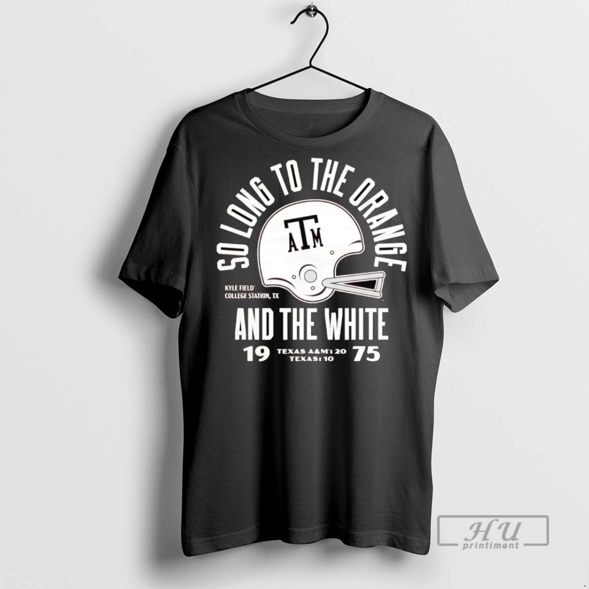 Officials Trending Texas Am Aggie 1975 So Long To The Orange And The White Graphic