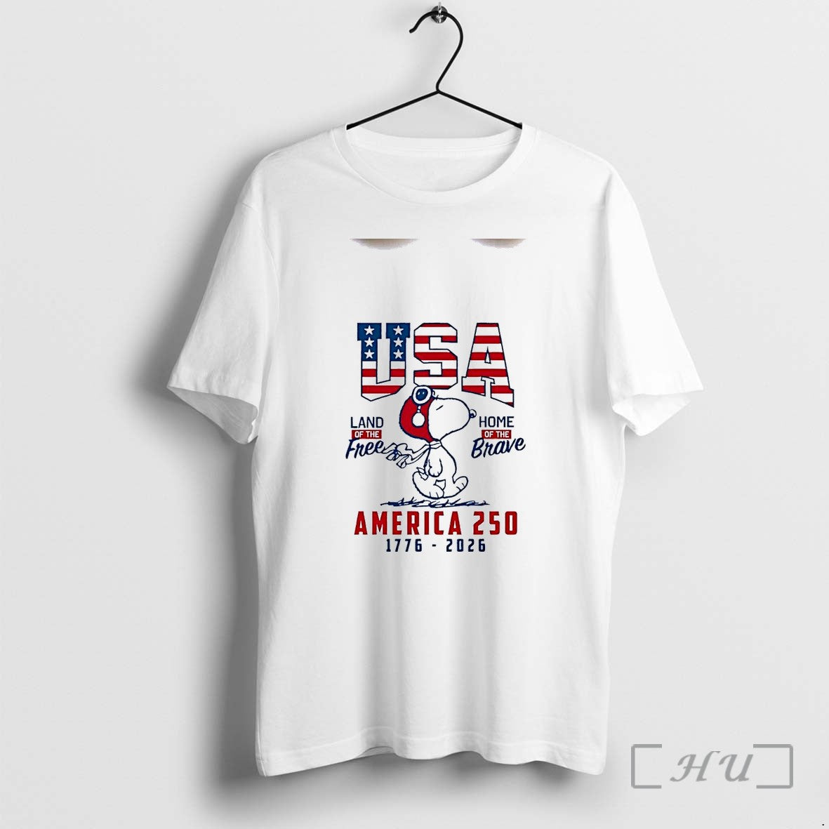 Officials Usa Snoopy Pilot Land Free Brave America 250 2026 White Premium T Shirts Sweater