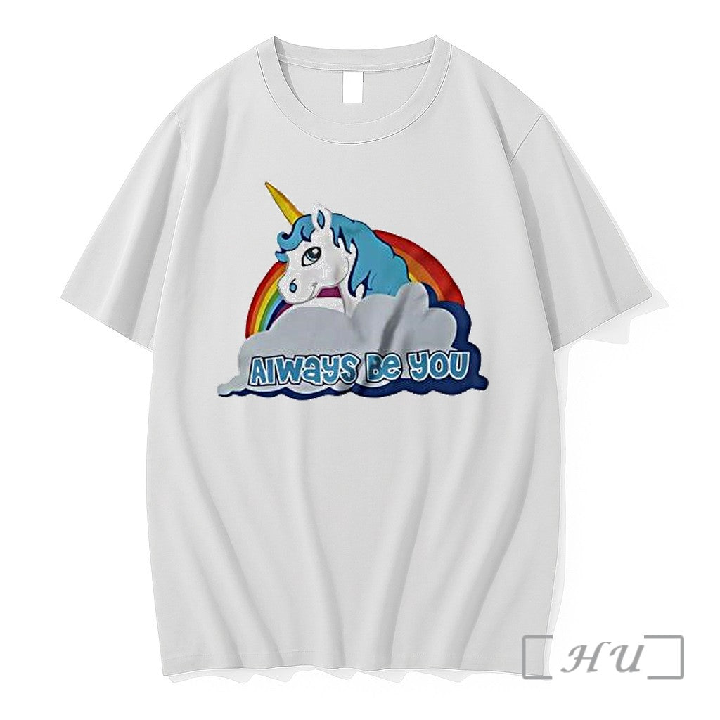 Officials Unicorn With Blue Mane Yellow Horn And Rainbow
