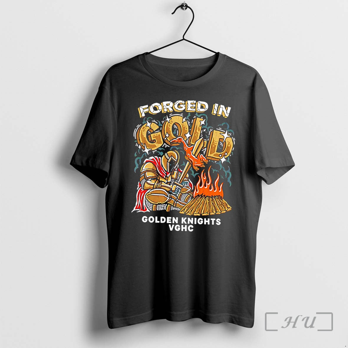 Officials Vegas Golden Knights Forged In Gold Roasted Duck Tee