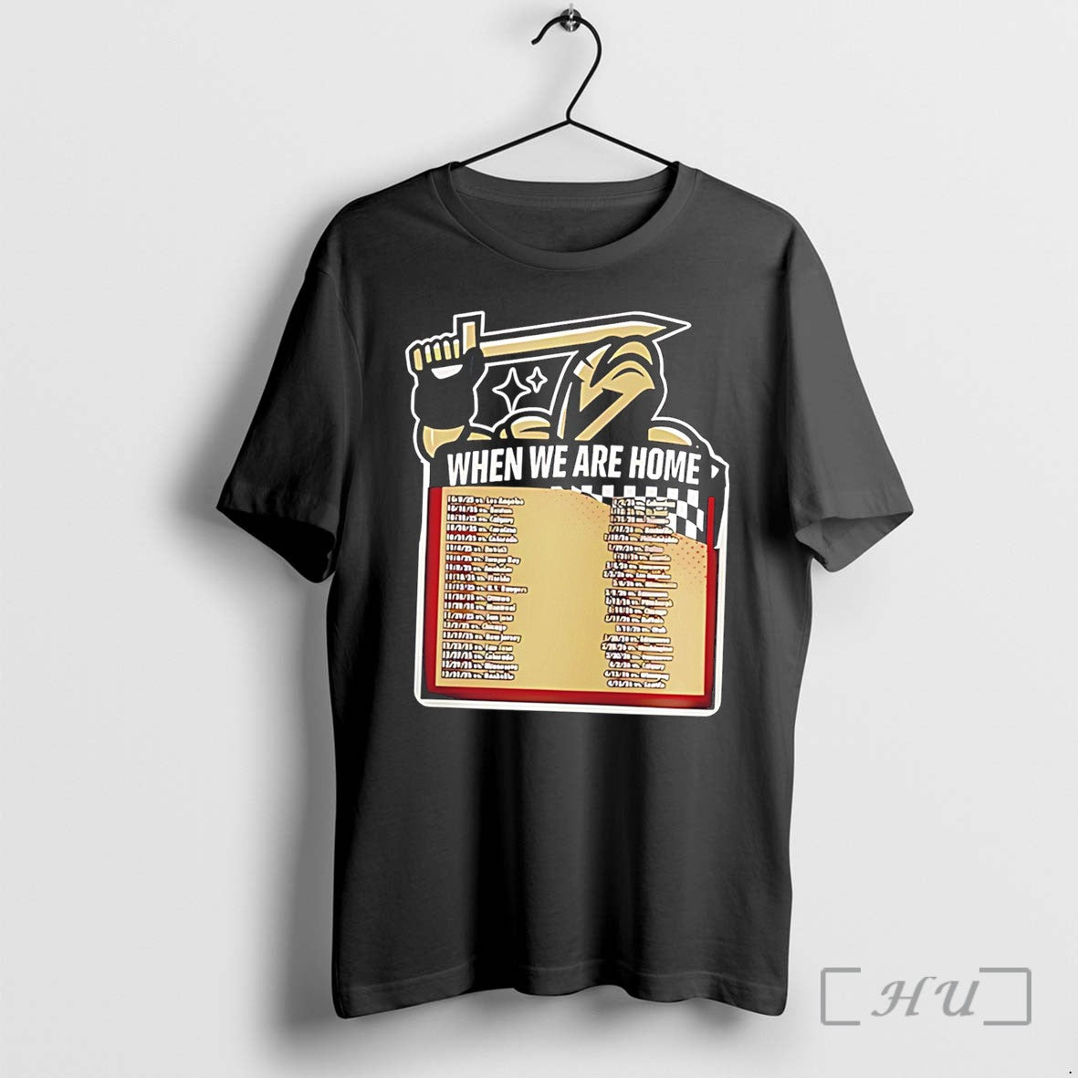 Officials Vegas Golden Knights Western Conference Champions When We Are Home Tee Premium T Shirts