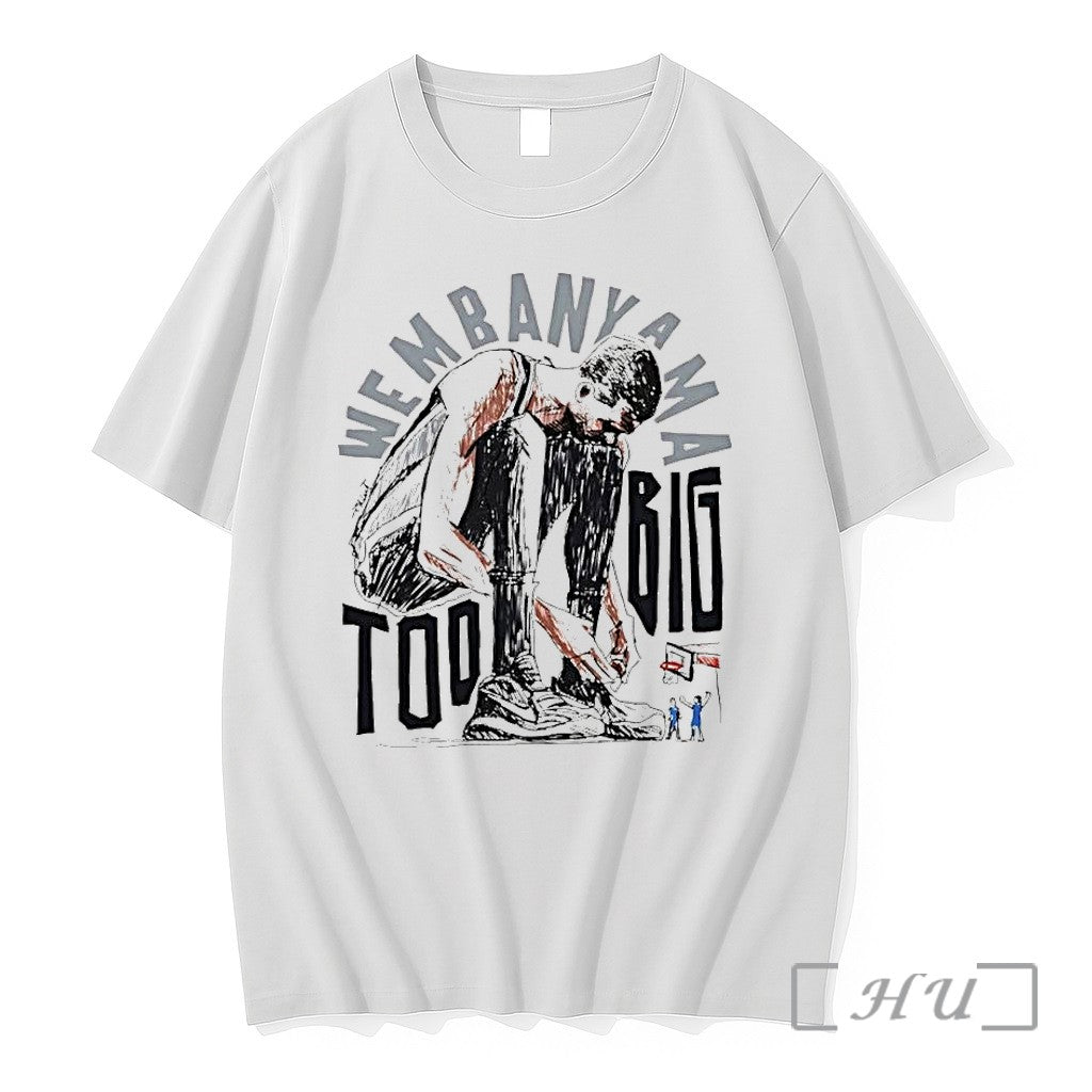 Officials Victor Wembanyama San Antonio Spurs Basketball Too Big Art Cartoon 1 Premium T Shirts