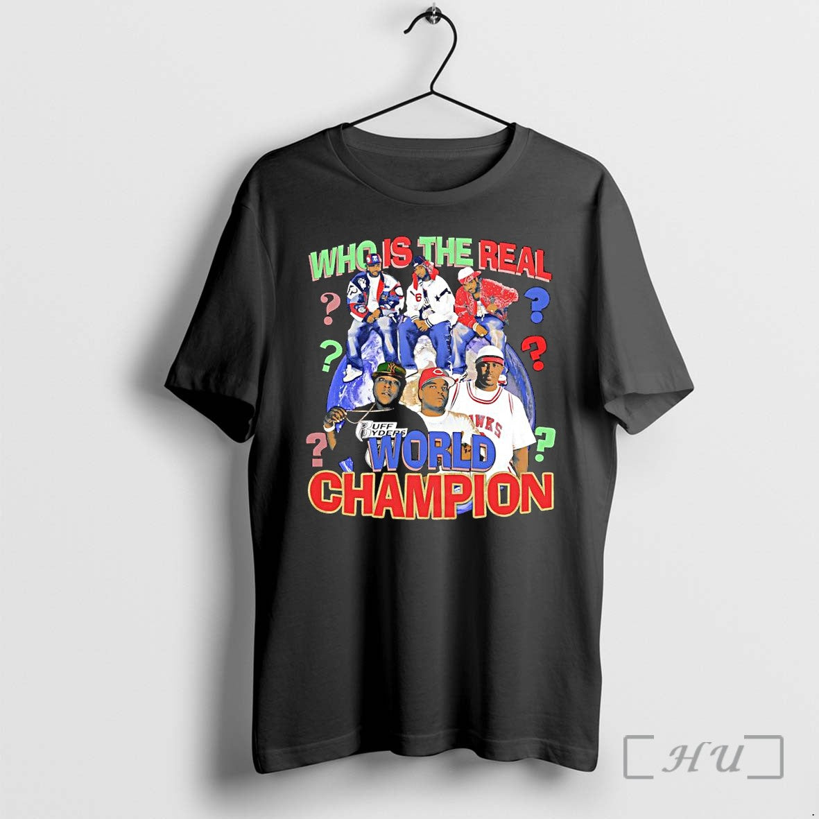 Officials Who Is The Real World Champion Ruff Ryders Hip Hop Legends Premium T Shirts