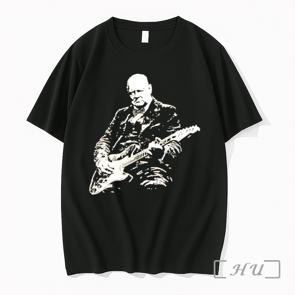 Officials Winston Churchill Prime Minister United Kingdom Playing Electric Guitar Music Premium T Shirts Sweater