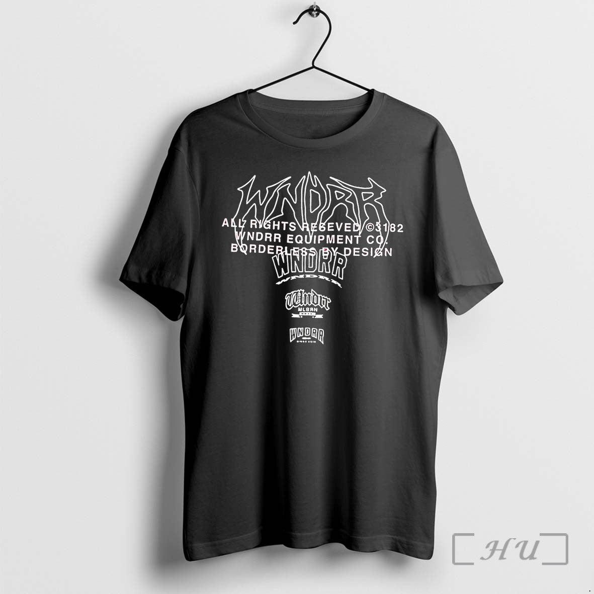 Officials Wndrr Distorted Outline Logo Black