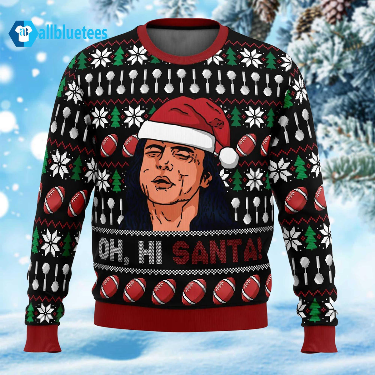 Oh, Hi Santa The Room Ugly Christmas Sweater