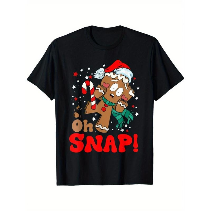 Oh Snap Gingerbread Man Christmas Funny Cookie Baking Xmas men's T-Shirt made in usa Hoodie, Sweatshirt | UrbanDripWear.com