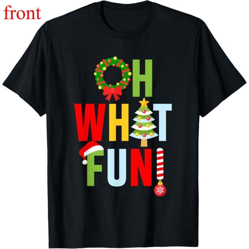 Oh What Fun Christmas With Wreath And Tree T-Shirt Hoodie, Sweatshirt | UrbanDripWear.com