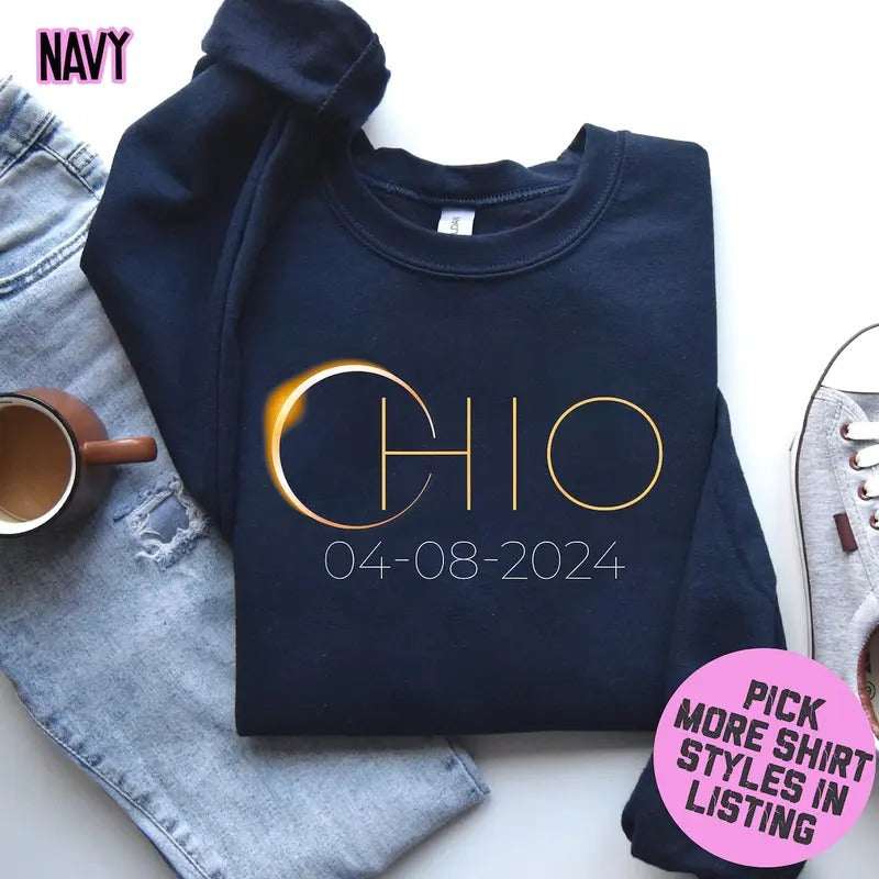 Ohio Total Solar Eclipse T-shirt, Twice In A Lifetime Tee, Solar Eclipse April 8 2024 Sweatshirt, Path of Totality Tee,...