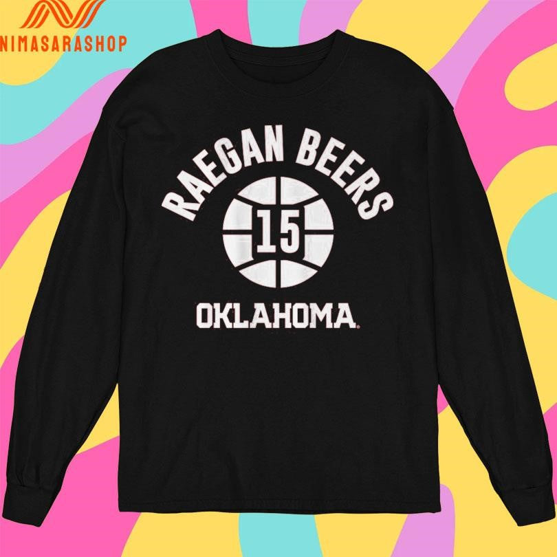Oklahoma Basketball Raegan Beers Name Number Ball 15 Shirts