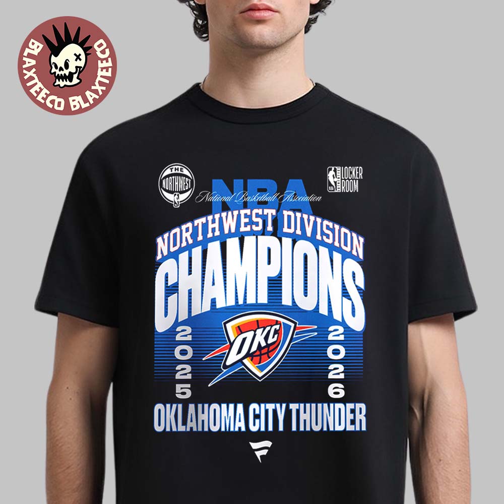 Oklahoma City Thunder 2026 NBA Northwest Division Champions Locker Room T-Shirt