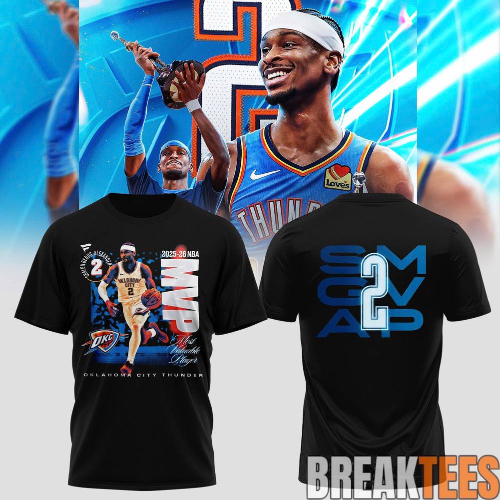 Oklahoma City Thunder Shai Gilgeous-Alexander 2026 NBA MVP Prime Shirt