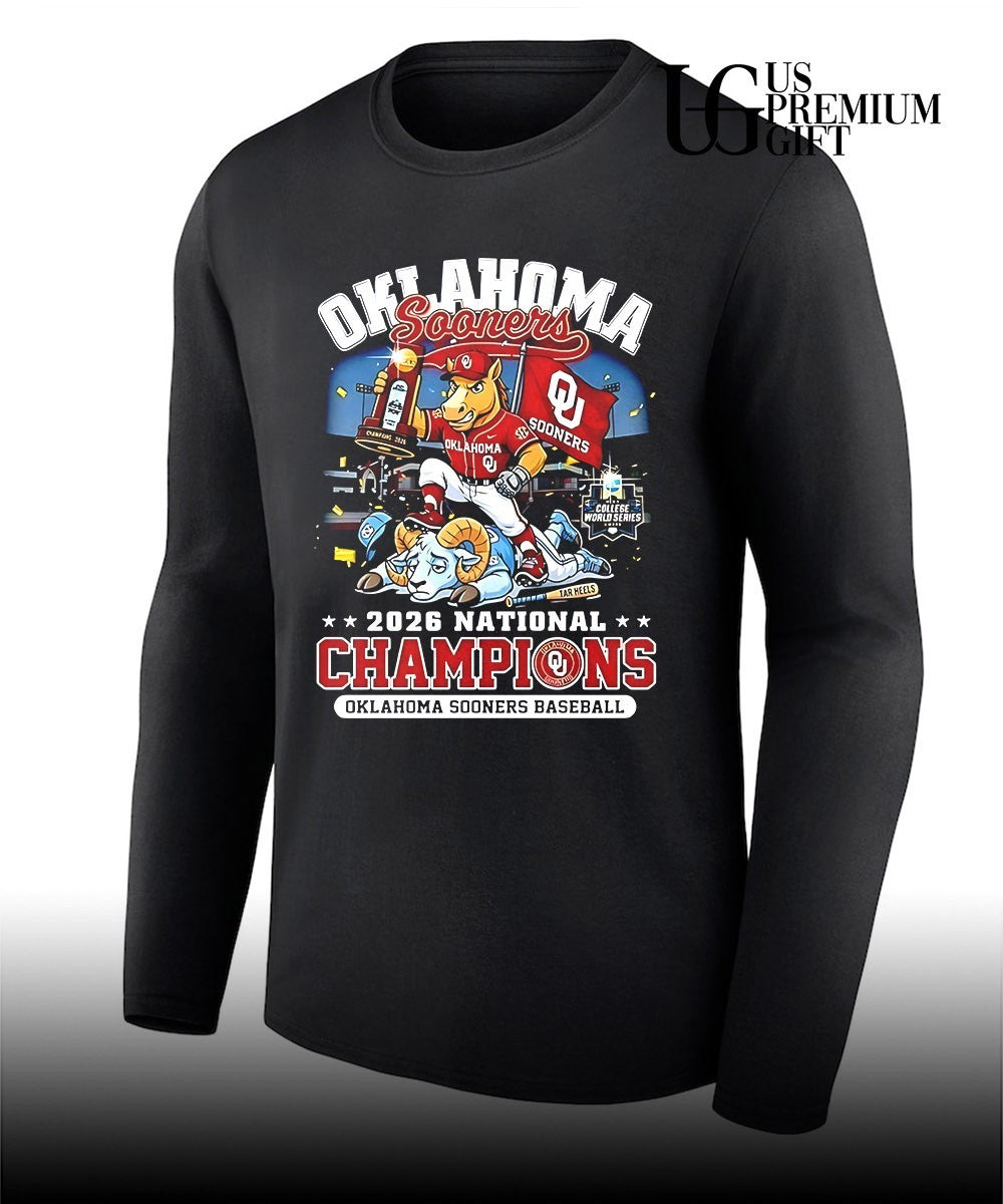 Oklahoma Sooners 2026 National Champions Baseball mascot shirt