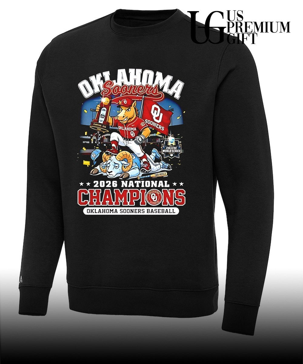 Oklahoma Sooners 2026 National Champions Baseball mascot shirt