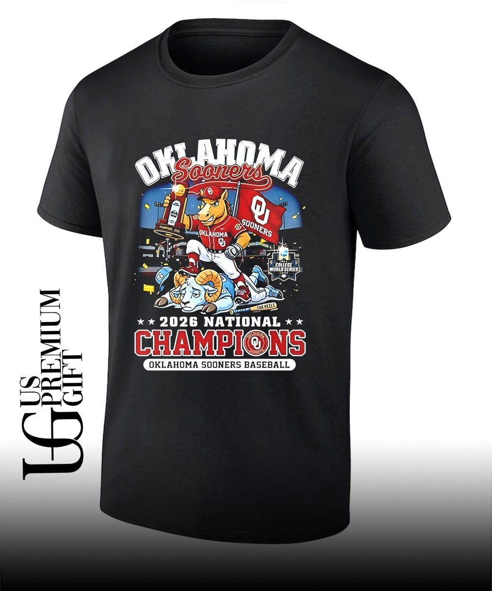 Oklahoma Sooners 2026 National Champions Baseball mascot shirt